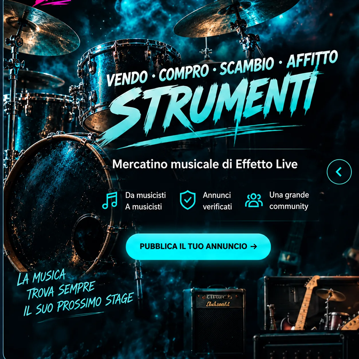 Vendo, compro, scambio e affitto strumenti