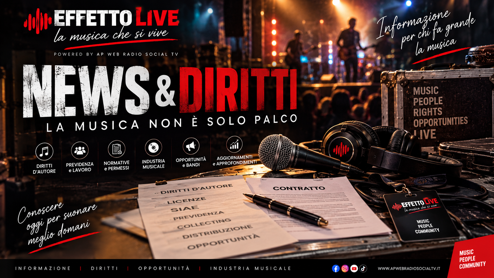 Nasce News & Diritti di Effetto Live: informarsi per vivere meglio la musica